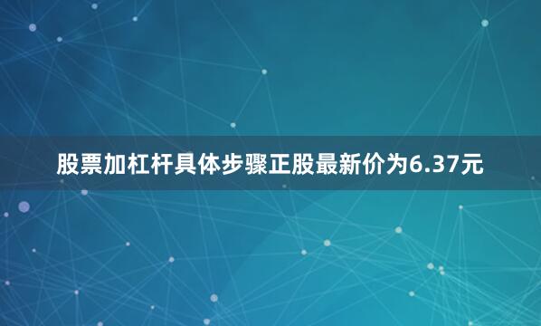 股票加杠杆具体步骤正股最新价为6.37元